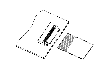 翻盖卧贴0.3mm Pitch H1.0