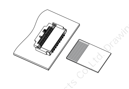 后翻盖卧贴0.3mm Pitch H1.0