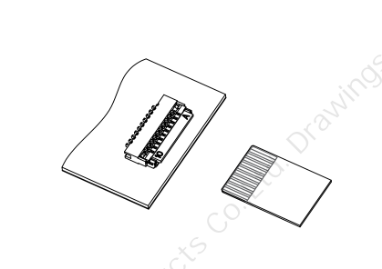 翻盖卧贴0.5mm Pitch H1.0