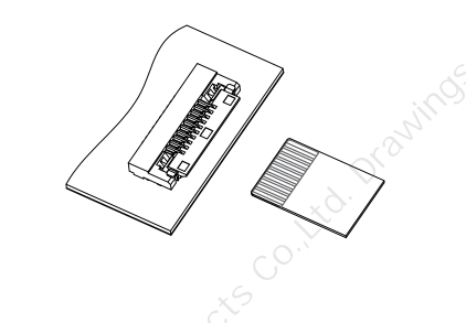 翻盖卧贴0.5mm Pitch H1.2