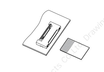 后翻盖卧贴0.5mm Pitch H1.2