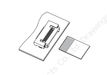 翻盖卧贴0.5mm Pitch H1.5