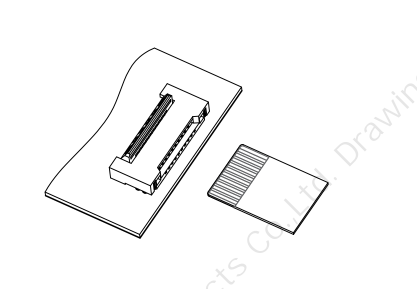 后翻盖卧贴 0.5mm Pitch H1.5