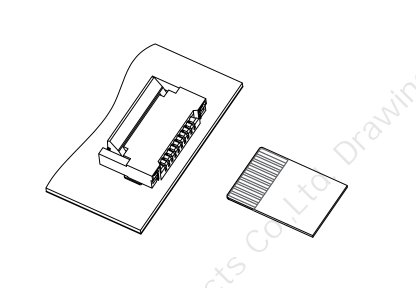 后翻盖卧贴 0.5mm Pitch H2.0