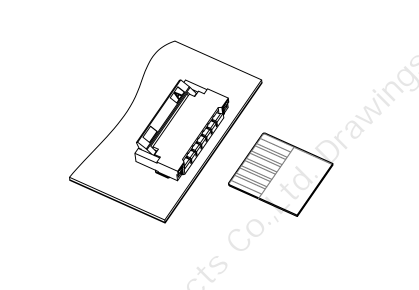 后翻盖卧贴1.0mm Pitch H2.0