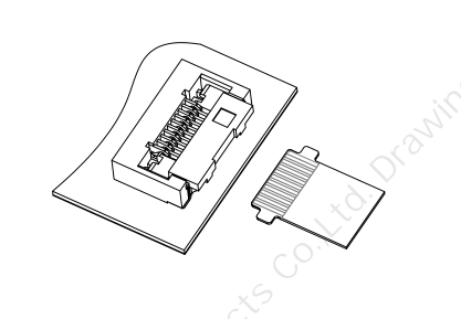 翻盖卧贴0.5mm Pitch H2.55