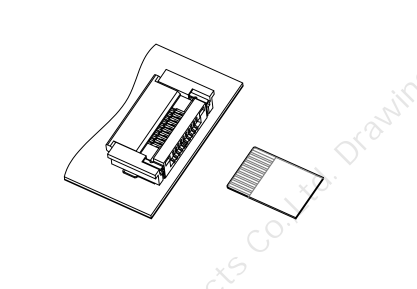 翻盖卧贴0.5mm Pitch H2.7